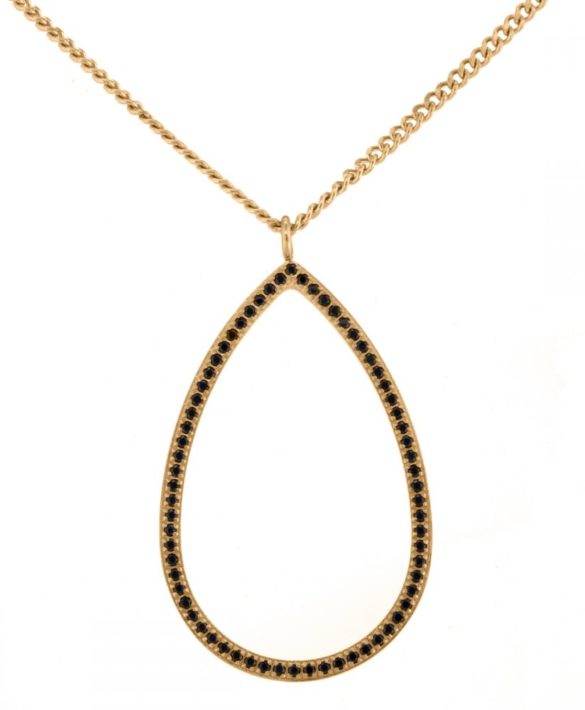Necklace Carrie Gold Black - Ingnell Jewellery