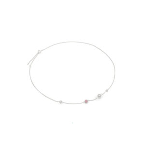 Bracelet Pearl On Strings Silver Heather - Louise Kragh