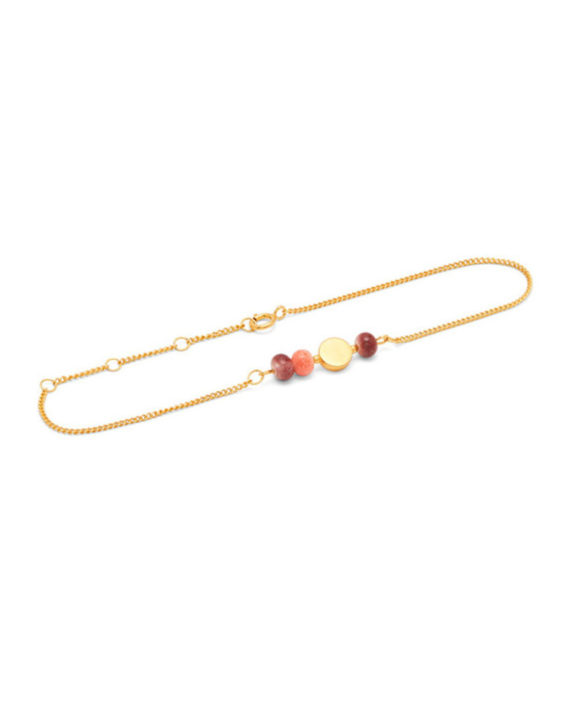 Bracelet Colour Gold Plum Peach - Louise Kragh