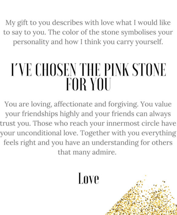 Gift Note Pink Stone - Star of Sweden