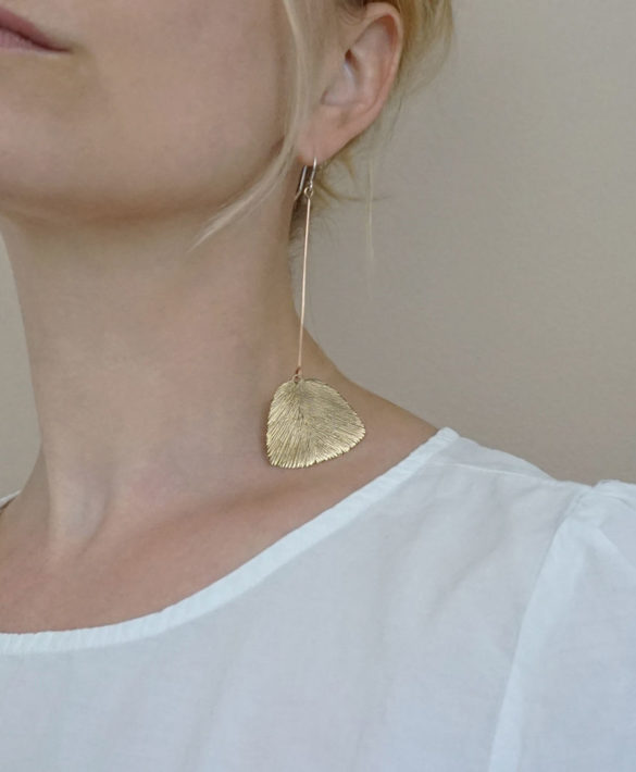 Earrings Serenity Long Bronze - Pioni Design